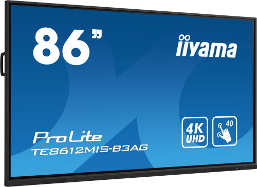 iiyama TE8612MIS-B3AG Pantalla Digital Signage 86" 4K UHD Táctil 3840x2160 60Hz VA 8ms 24/7 con Wifi y USB-C Color Negro