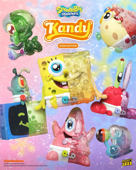 Kandy x Sanrio Blind Box Kandy x Jason Freeny Collection Spongebob (Soda Edition) Expositor (6)