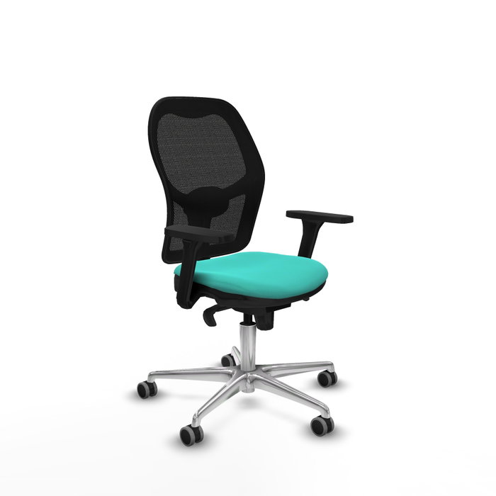 PIQUERAS Y CRESPO Silla de oficina Jorquera con mecanismo Sincro, Turquesa y Negro PIQUERAS Y CRESPO Silla de oficina Jorquera con mecanismo Sincro, Turquesa y Negro