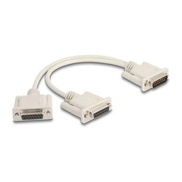 DeLOCK 65833 Adaptador Y-Kabel Splitter D-Sub 15 Pin de 0,3 m