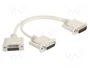 DeLOCK 65833 Adaptador Y-Kabel Splitter D-Sub 15 Pin Macho a 2 x DB-15 Hembra con Tornillos, Beige