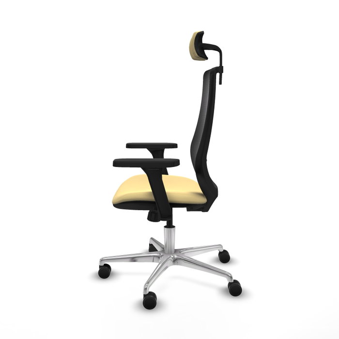 PIQUERAS Y CRESPO Silla de oficina Mardos con mecanismo Sincro, Crema y Negro
