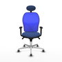 PIQUERAS Y CRESPO Silla de oficina Jorquera con mecanismo Sincro, Azul