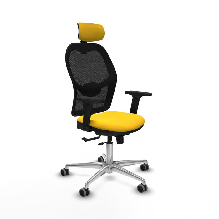 PIQUERAS Y CRESPO Silla de oficina Jorquera con mecanismo Sincro/Traslack, Amarillo y Negro PIQUERAS Y CRESPO Silla de oficina Jorquera con mecanismo Sincro/Traslack, Amarillo y Negro