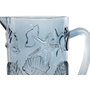 DKD Home Decor Jarra de Cristal con Relieve Azul