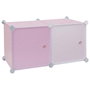 Home Deco Kids Estantería Modular Vallee Outlet 2 Cubos Rosa Puerta 30x30x30cm