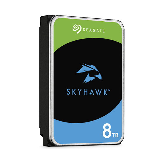 Seagate SkyHawk ST8000VX010 8TB Disco Duro Interno Surveillance 3.5" SATA III 6Gb/s 256MB Caché para PC y Sistema de Cámaras de Seguridad