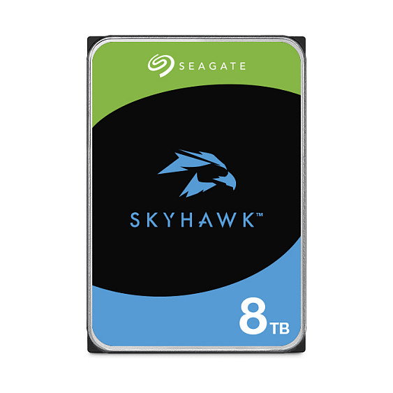 Seagate SkyHawk ST8000VX010 8TB Disco Duro Interno Surveillance 3.5" SATA III 6Gb/s 256MB Caché para PC y Sistema de Cámaras de Seguridad
