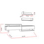 Hanah Home Ayaz Mueble TV Teak y Blanco 180cm x 40cm x 37.4cm Tablero de Partículas Melamina Moderno Elegante