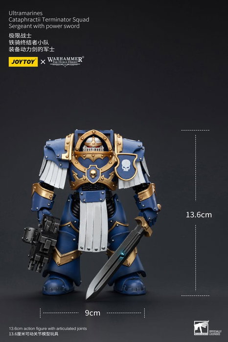 Warhammer The Horus Heresy Figura 1/18 Ultramarines Cataphractii Terminator Squad Sergeant with Power Sword 14 cm Warhammer The Horus Heresy Figura 1/18 Ultramarines Cataphractii Terminator Squad Sergeant with Power Sword 14 cm