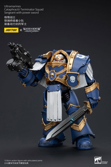 Warhammer The Horus Heresy Figura 1/18 Ultramarines Cataphractii Terminator Squad Sergeant with Power Sword 14 cm Warhammer The Horus Heresy Figura 1/18 Ultramarines Cataphractii Terminator Squad Sergeant with Power Sword 14 cm