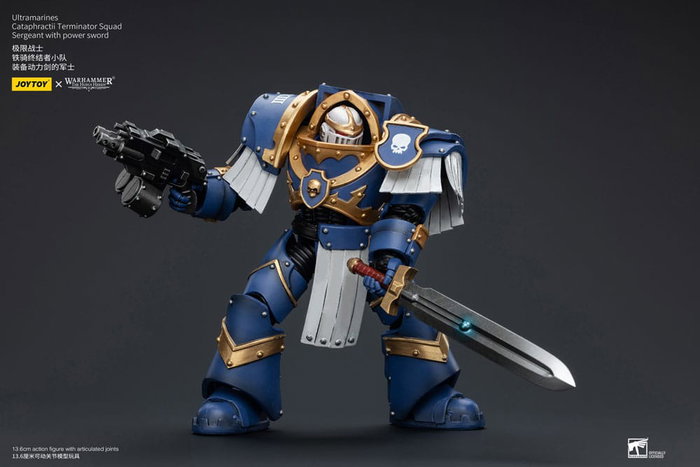 Warhammer The Horus Heresy Figura 1/18 Ultramarines Cataphractii Terminator Squad Sergeant with Power Sword 14 cm Warhammer The Horus Heresy Figura 1/18 Ultramarines Cataphractii Terminator Squad Sergeant with Power Sword 14 cm