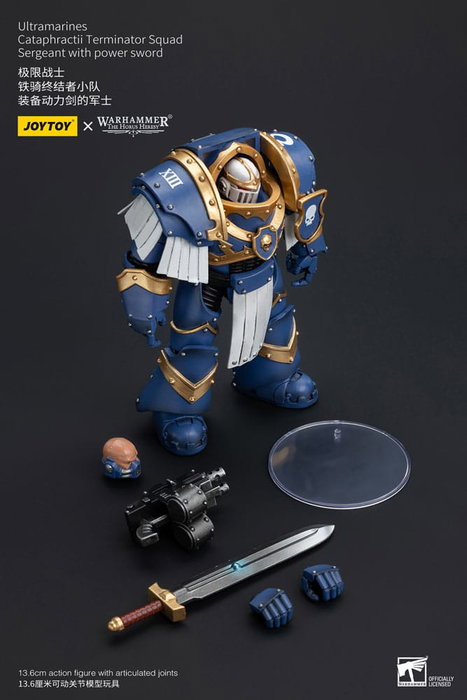 Warhammer The Horus Heresy Figura 1/18 Ultramarines Cataphractii Terminator Squad Sergeant with Power Sword 14 cm Warhammer The Horus Heresy Figura 1/18 Ultramarines Cataphractii Terminator Squad Sergeant with Power Sword 14 cm