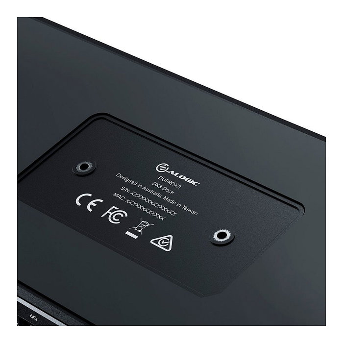 Alogic DX3 Triple 4K Display Docking Station 100W USB-C Space Gray