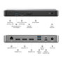 Alogic DX3 Triple 4K Display Docking Station 100W USB-C Space Gray