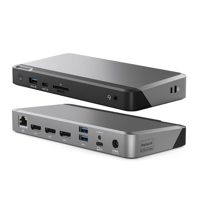 ALOGIC USB-C DX3 Triple 4K Display Docking Station 100W Space Gray ALOGIC USB-C DX3 Triple 4K Display Docking Station 100W Space Gray
