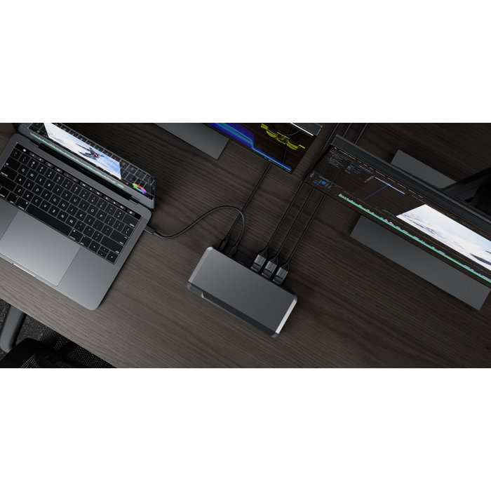 ALOGIC USB-C DX3 Triple 4K Display Docking Station 100W Space Gray ALOGIC USB-C DX3 Triple 4K Display Docking Station 100W Space Gray