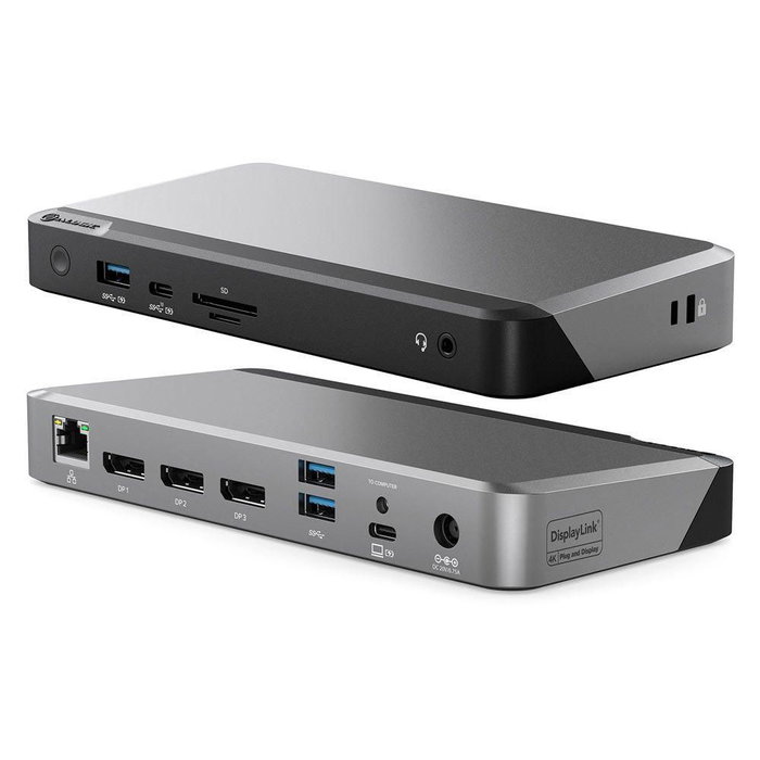 Alogic DX3 Triple 4K Display Docking Station 100W USB-C Space Gray
