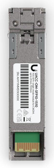 Ubiquiti Transceptor SFP+ CWDM Monomodo 1510nm 10G Ubiquiti Transceptor SFP+ CWDM Monomodo 1510nm 10G