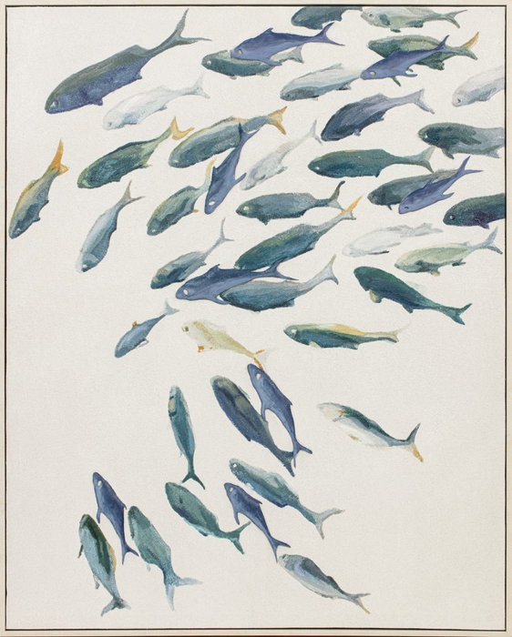 DKD Home Decor Cuadro Lienzo de Peces Surtido de 2 Piezas (82x102 cm)