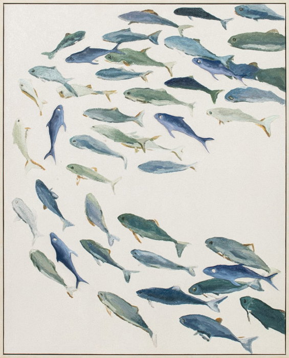 DKD Home Decor Cuadro Lienzo de Peces Surtido de 2 Piezas (82x102 cm)