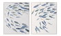 DKD Home Decor Cuadro Lienzo de Peces Surtido de 2 Piezas (82x102 cm)