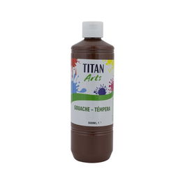 Tempera Titan Arts Creative Escolar 500Ml Marron Oscuro