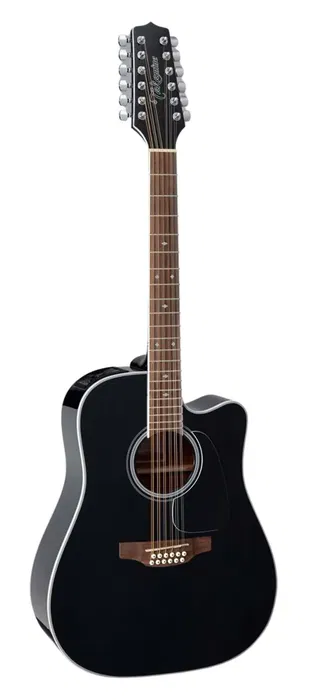 Takamine GD38E/A Dreadnought Cutaway Eléctrica Acústica 12 Cuerdas Guitarra Negra
