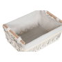 DKD Home Decor Set de 5 Cestas de Ropa Macramé y Metal Blanco