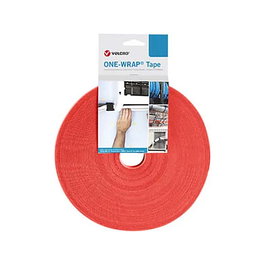 VELCRO One Wrap Band 20 mm, rojo, 25 m