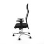 PIQUERAS Y CRESPO Sillón Albacete con Mecanismo Sincro y Base de Aluminio, Negro