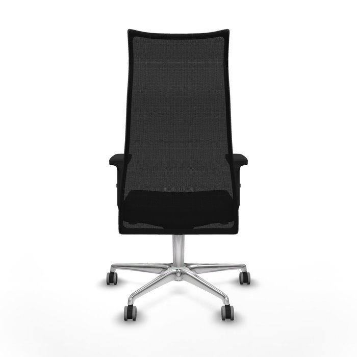 PIQUERAS Y CRESPO Albacete Silla de oficina con mecanismo sincro, malla negra y base de aluminio PIQUERAS Y CRESPO Albacete Silla de oficina con mecanismo sincro, malla negra y base de aluminio