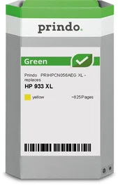 Prindo Green XL Cartucho de Tinta Amarillo Compatible con HP 933 XL, 825 Páginas