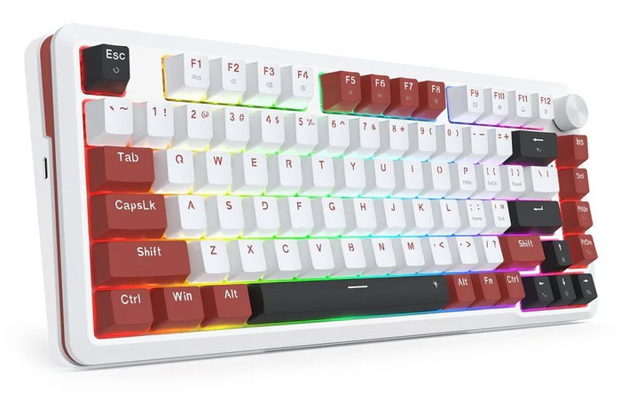 Redragon Stormhunter K721WRB-RGB-M Teclado Mecánico Gaming 82 Teclas USB Blanco RGB