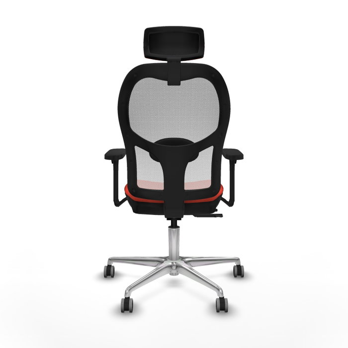 PIQUERAS Y CRESPO Silla de oficina Jorquera con mecanismo Sincro/Traslack, Tela Naranja oscuro y Malla Blanca PIQUERAS Y CRESPO Silla de oficina Jorquera con mecanismo Sincro/Traslack, Tela Naranja oscuro y Malla Blanca