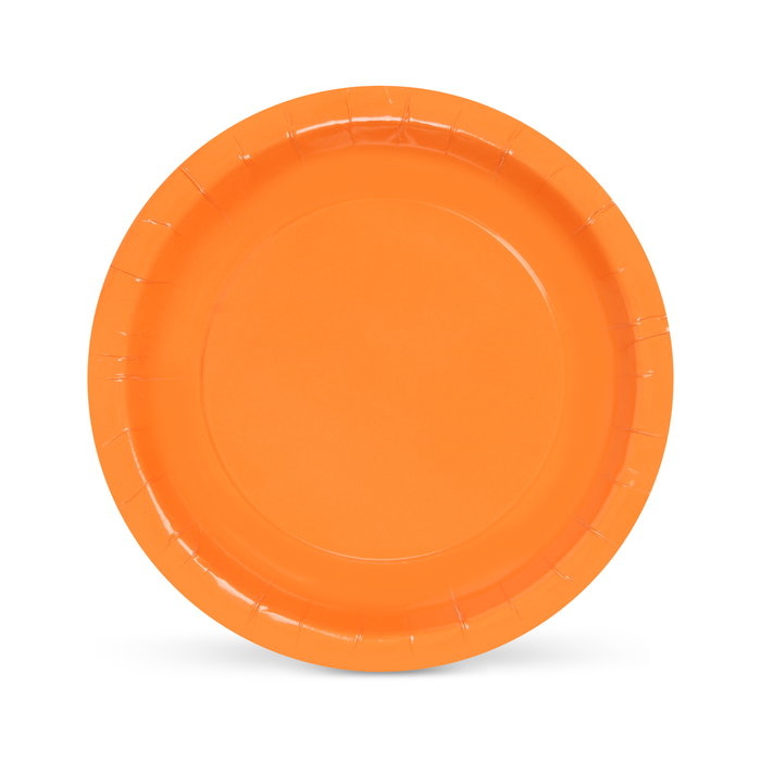 Algon Set 10 Platos Cartón Naranja Soja 20 cm (36 Unidades)