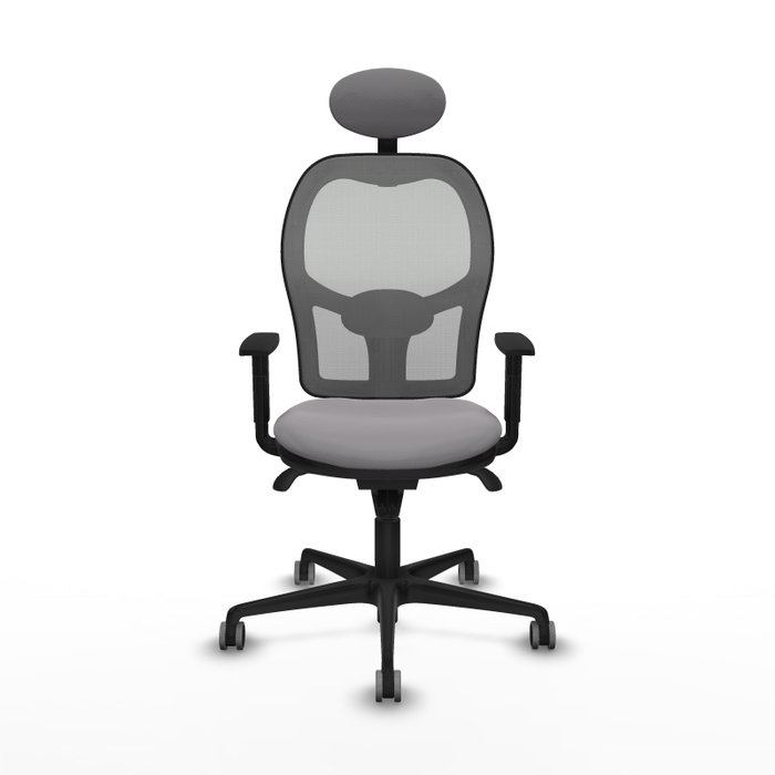 PIQUERAS Y CRESPO Silla de oficina Jorquera gris con mecanismo Sincro y cabecero fijo PIQUERAS Y CRESPO Silla de oficina Jorquera gris con mecanismo Sincro y cabecero fijo