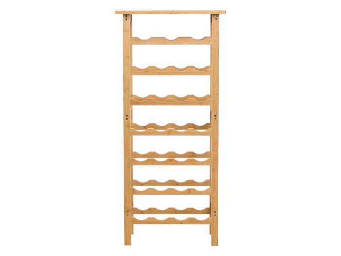Kinvara Botellero de Bambú para 27 Botellas, Estantería o Alacena para Vino, Dimensiones 100.5x41x4.5 cm, Color Natural