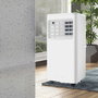 Mycu - Aire acondicionado portátil 3 en 1 con 12.000 BTU/h (3.000 frigorías) - Deshumidificador, ventilador, mando a distancia, kit ventana, 3500W, gas R290