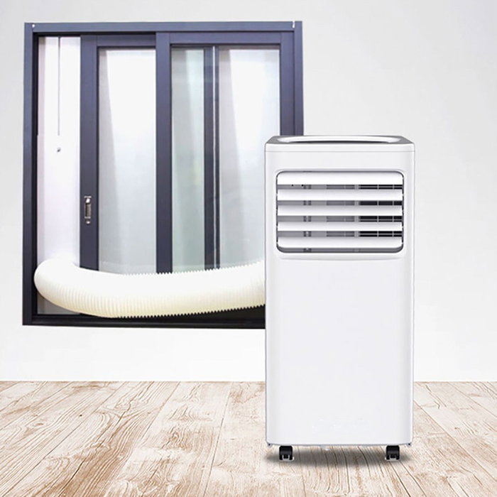 Mycu - Aire acondicionado portátil 3 en 1 con 12.000 BTU/h (3.000 frigorías) - Deshumidificador, ventilador, mando a distancia, kit ventana, 3500W, gas R290