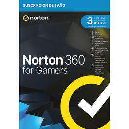 Norton 360 For Gamers Antivirus - Incluye Game Optimizer, VPN, Dark Web Monitoring para Gamertags, SafeCam y Backup 50GB - 1 Dispositivo / 1 Año