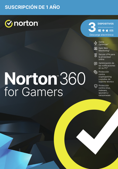 Norton 360 for Gamers 1 Licencia 1 Año Español