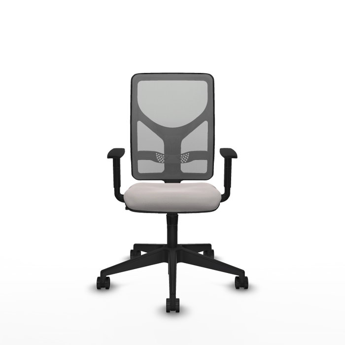PIQUERAS Y CRESPO Silla de oficina Motilla con mecanismo Sincro, Blanco y Gris