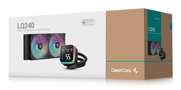 Deepcool LQ240 Kit Refrigeración Líquida AIO CPU 240mm Negro, Ventiladores 120mm PWM, RGB, Soportes Intel LGA1851/1700/1200 y AMD AM5/AM4