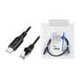 LogiLink Cable Ethernet USB 3.2 C/M a RJ45/M, 1 Gbps, 5 m, negro/gris