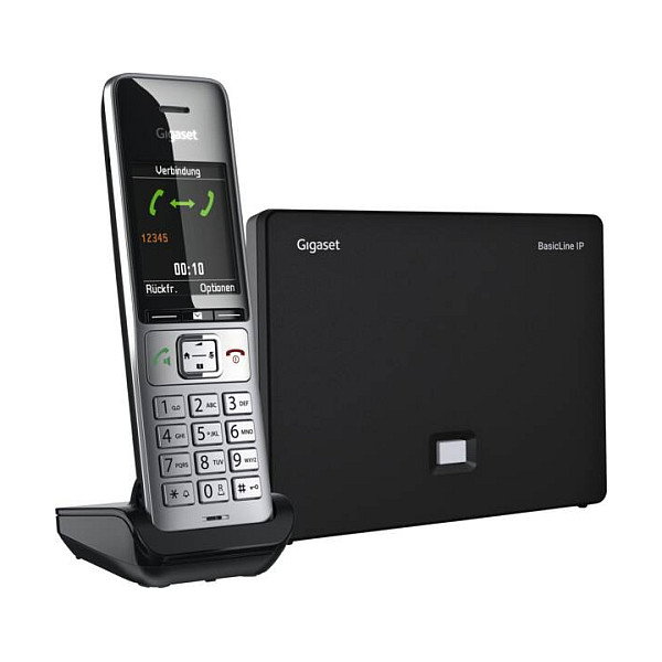 Gigaset BasicLine IP+COMFORT 500HX Negro, Plata