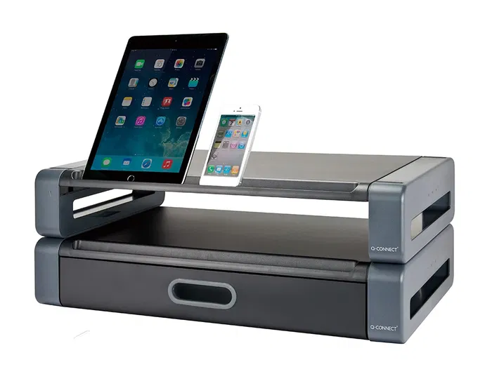 Q-connect Soporte para Monitor Deluxe 486x276x96 mm | Eleva el Monitor a 24'' Q-connect Soporte para Monitor Deluxe 486x276x96 mm | Eleva el Monitor a 24''