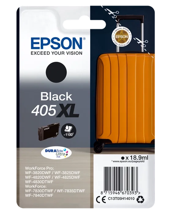Epson Cartucho de tinta 405XL Negro DURABrite Ultra