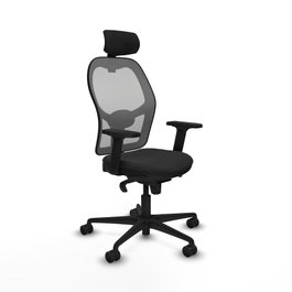PIQUERAS Y CRESPO Silla de oficina Jorquera con mecanismo Sincro, Negro y Gris