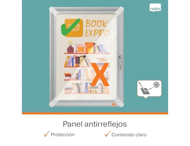 Nobo Marco Porta Anuncios Premium Plus A3 con Cerradura
